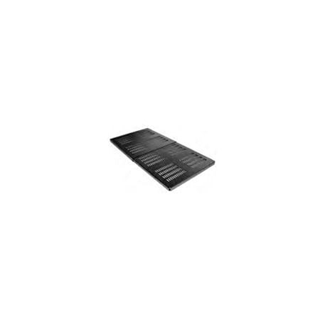 Chatsworth Products Cpi LOW PROFILE VENTED SHELF, 19"W X 20-36"D (ADJ DEPTH), STEEL, BLACK 12610-719